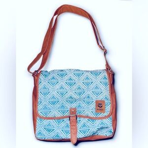Roxy Estilo Blue‎ and Tan Women's Bag